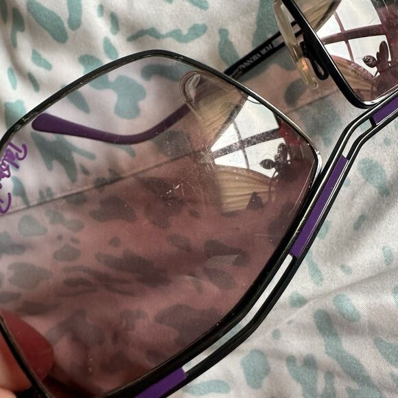 Paloma Picasso 1478 98 Vienna Line Sunglasses 61-14-125 Purple/Black FRAMES ONLY main image 4